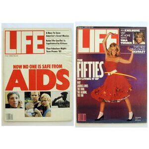 VTG 1985 LIFE Magazines Your CHOICE Reliving the Fifties AIDS